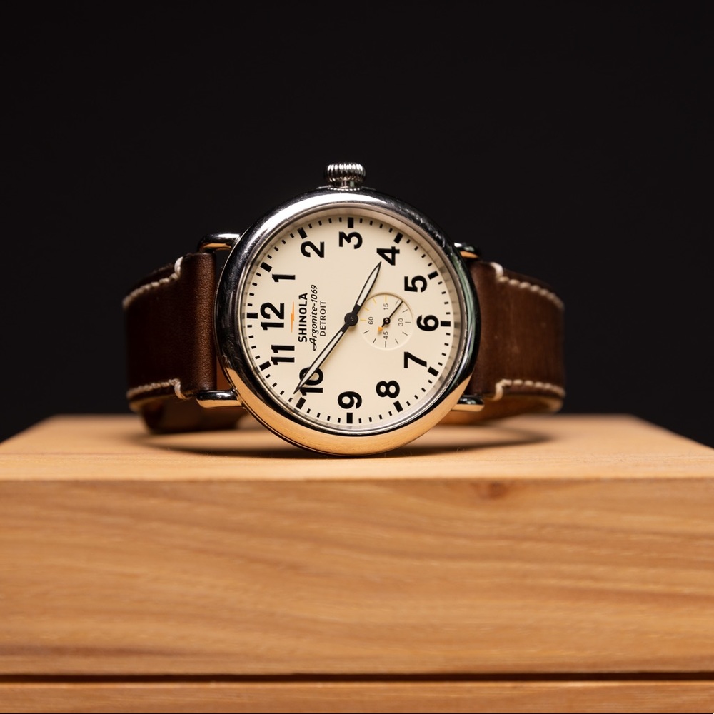 Shinola Runwell 47mm Cream Face Watch
